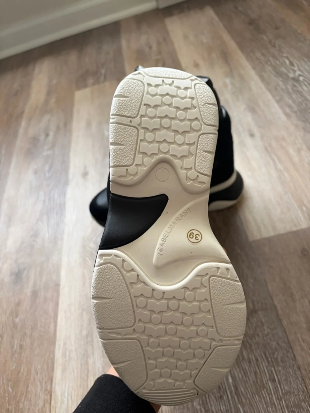 Isabel Marant Black and White Platform Wedge Sneakers - Picture 7 of 7